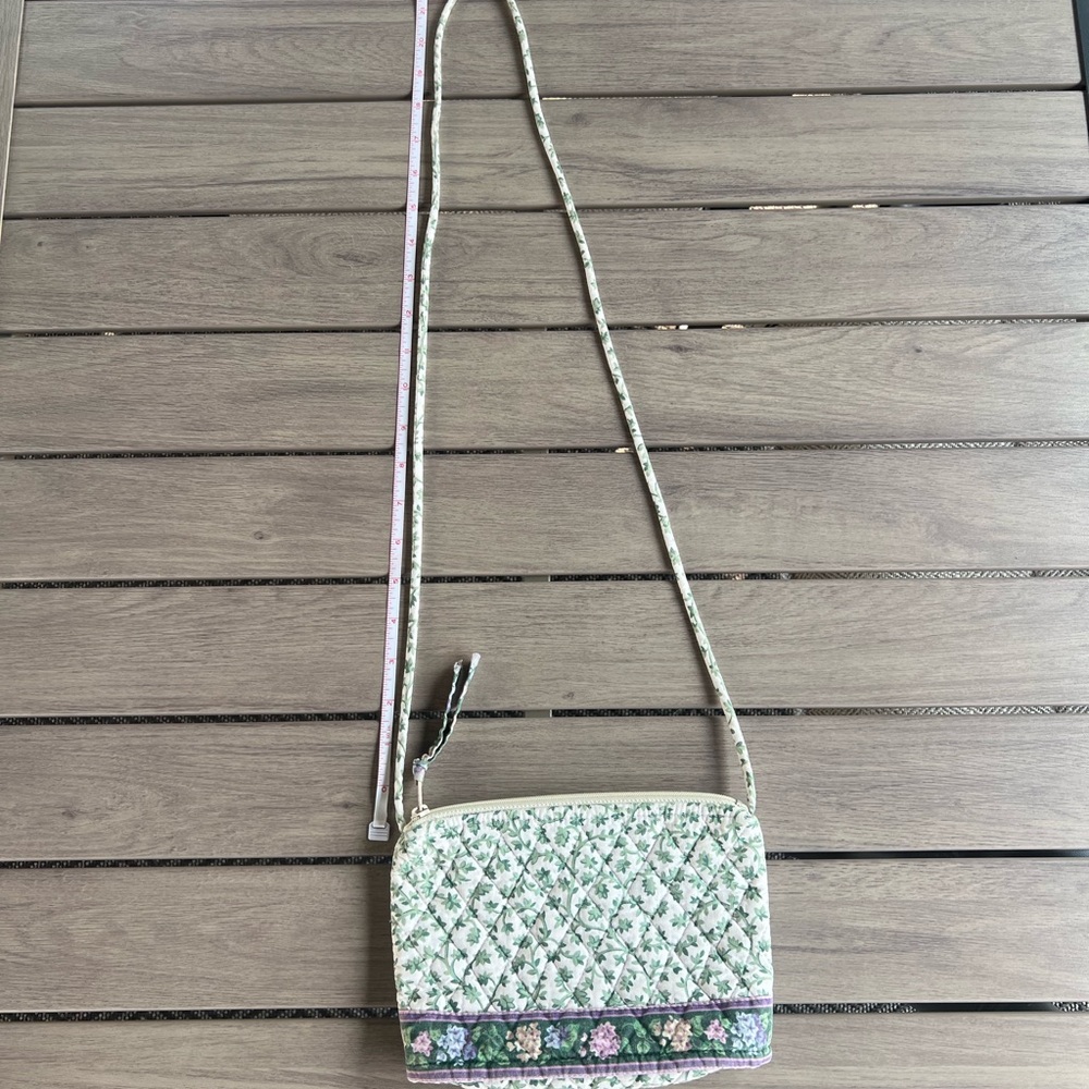 Rare Vintage VERA BRADLEY Green Lilac Time 1997 Elite Petite Shoulder Bag - Picture 9 of 11